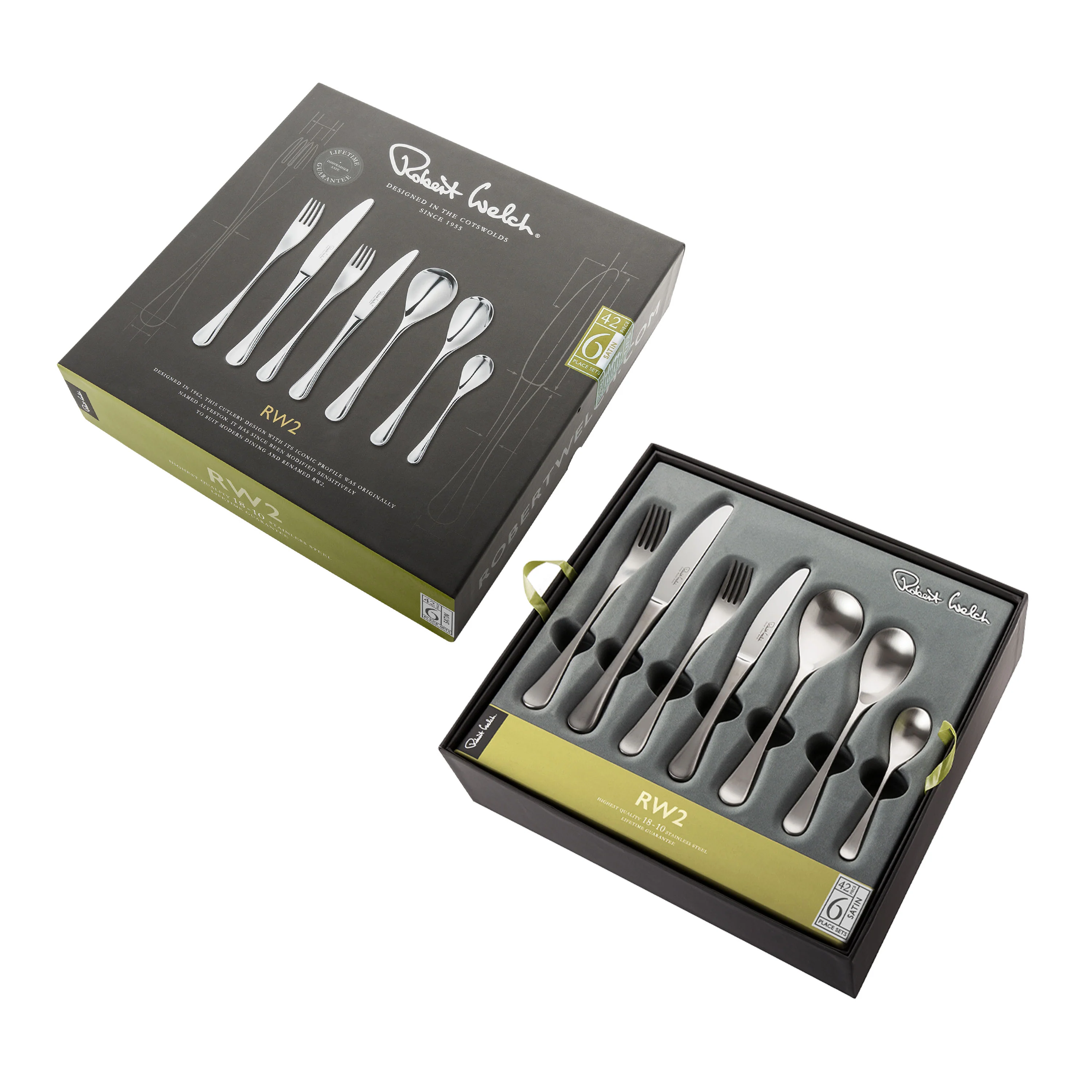 RW2 Satin Cutlery Set, 42 Piece for 6 People - Image 3