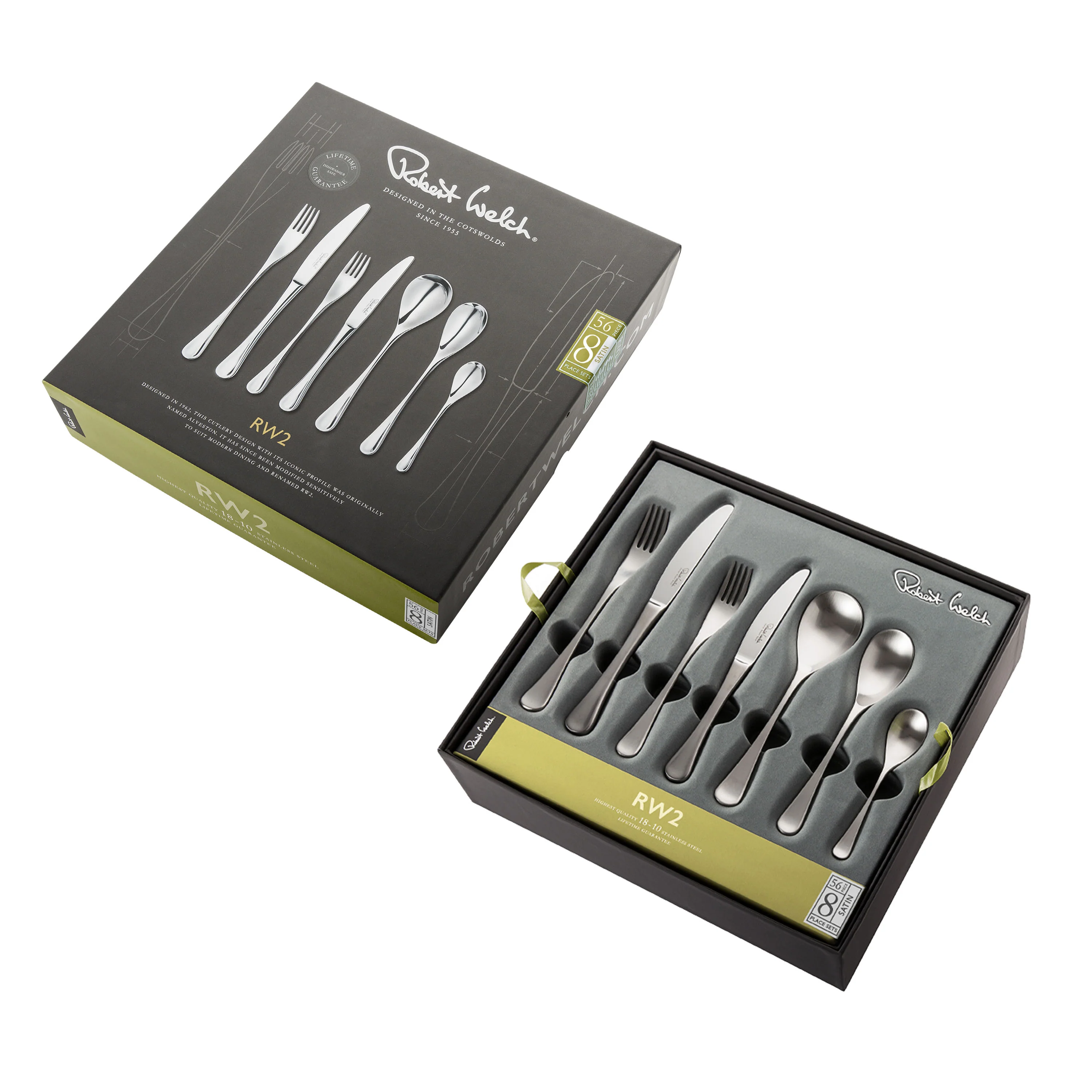 RW2 Satin Cutlery Set, 56 Piece for 8 People - Image 3