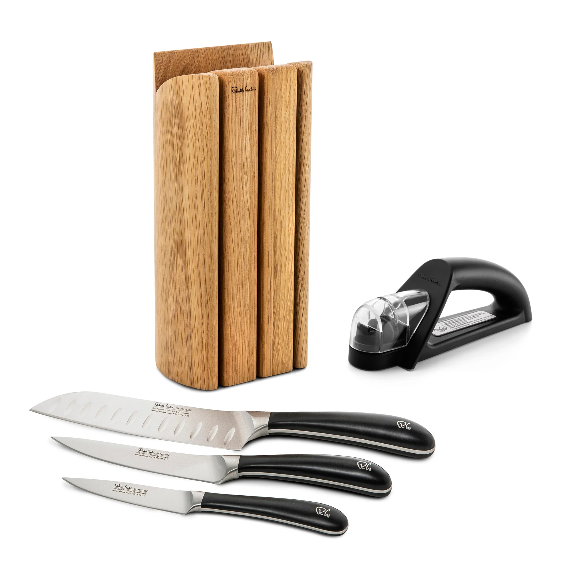 Signature Book Oak Chef's Set with Knife Sharpener - Image 10