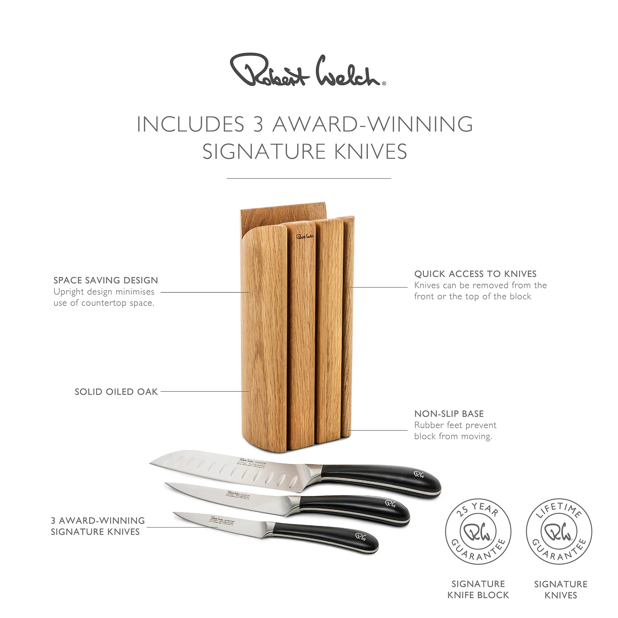 Signature Book Oak Chef's Set with Knife Sharpener - Image 5