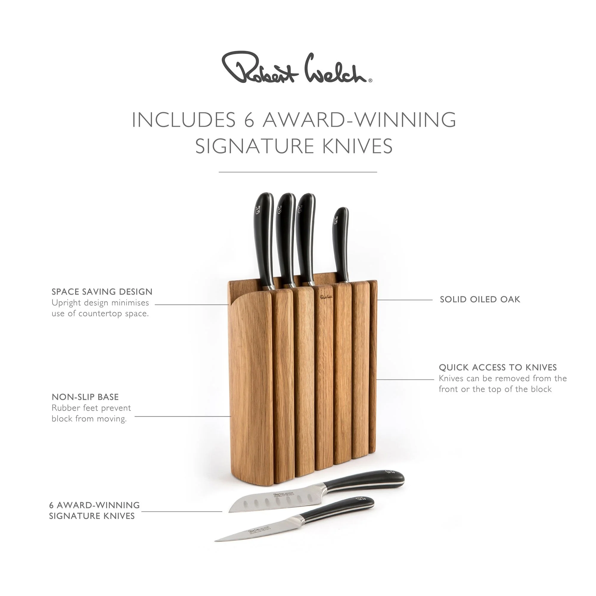 Signature Book Oak Knife Block Set - Image 5