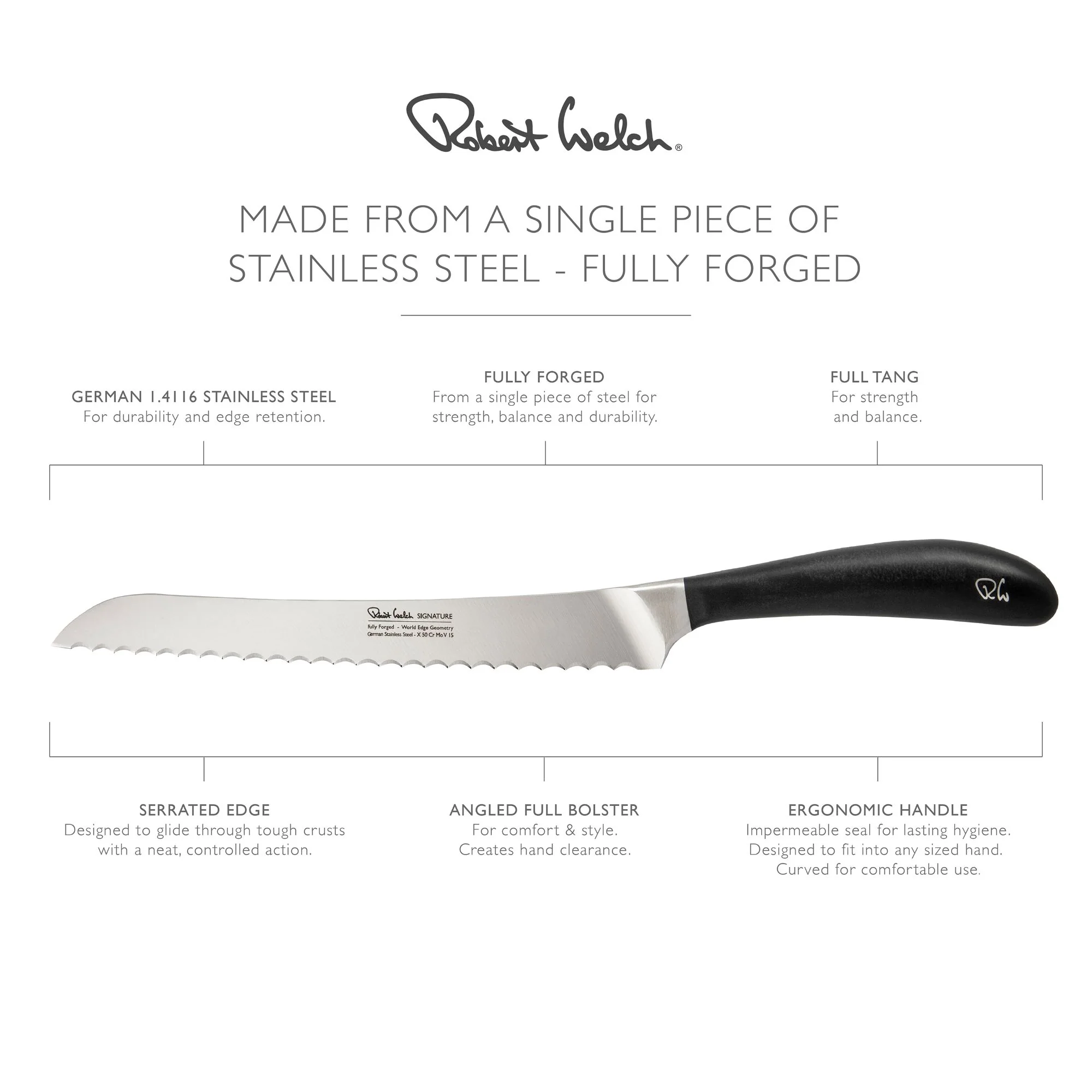Signature Bread Knife 22cm - Image 5