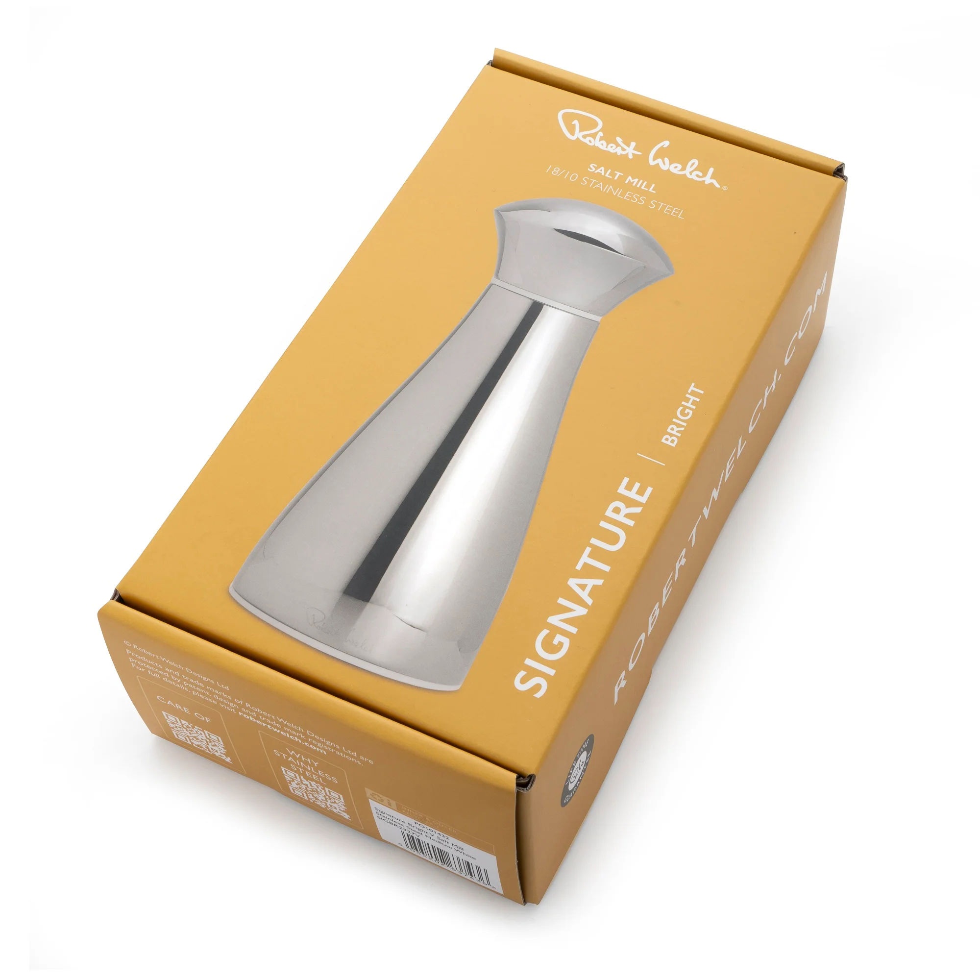 Signature Bright Stainless Steel Medium White Salt Mill - Image 3
