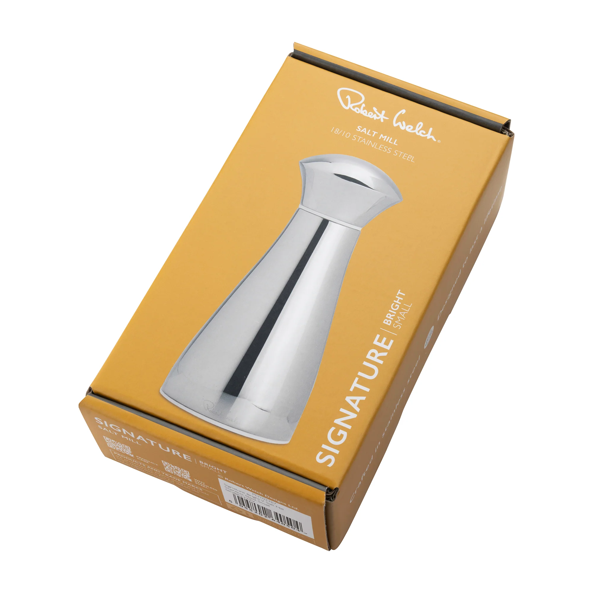 Signature Bright Stainless Steel Small White Salt Mill - Image 3