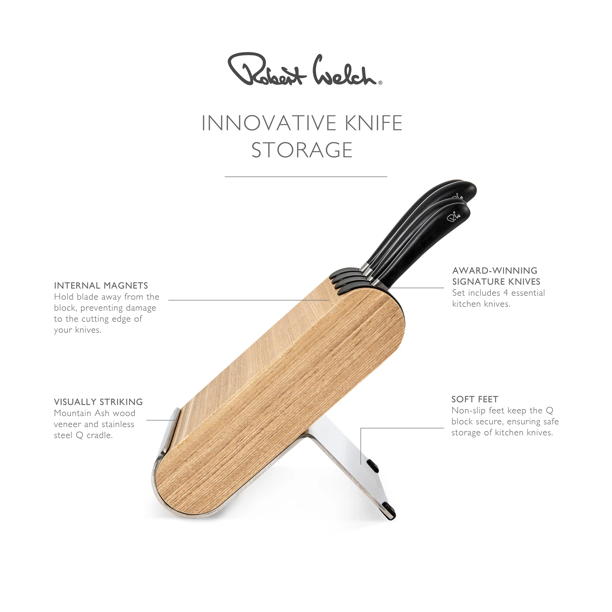 Signature Q Knife Block Set Ash - Image 6