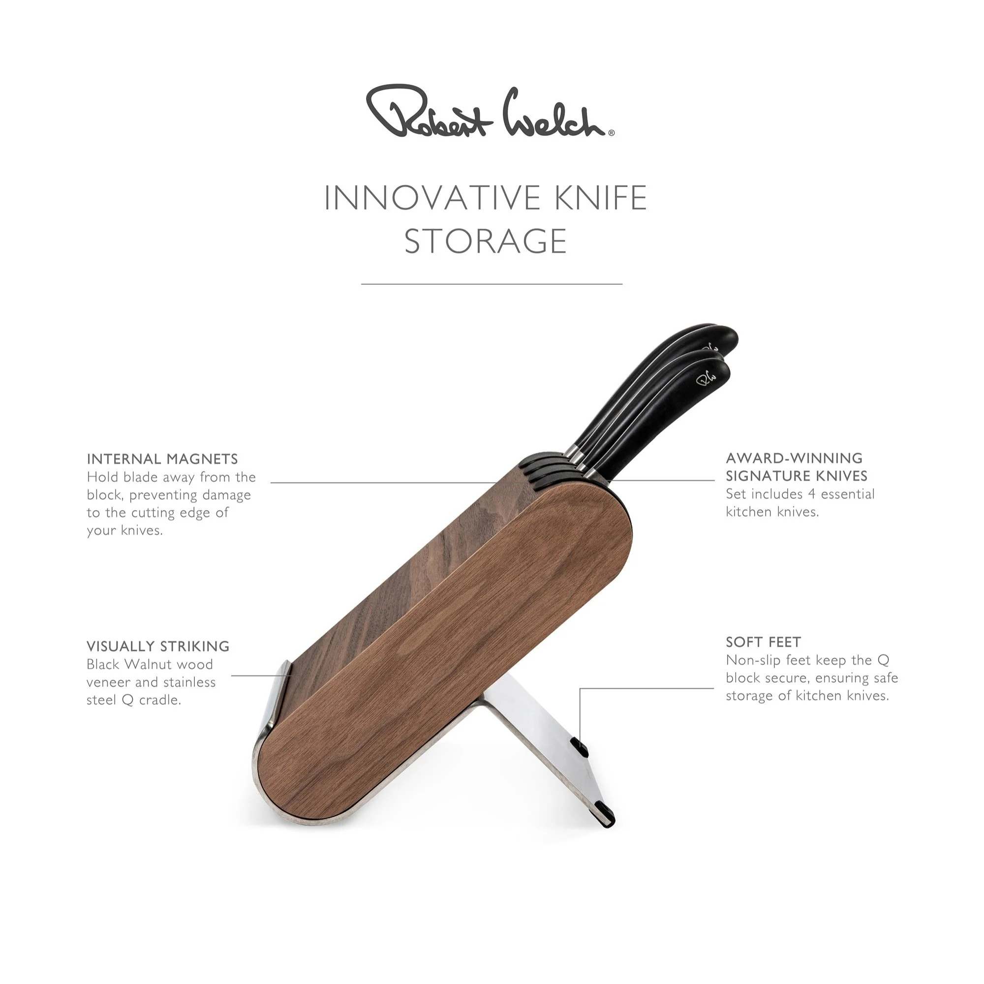 Signature Q Knife Block Set Walnut - Image 6