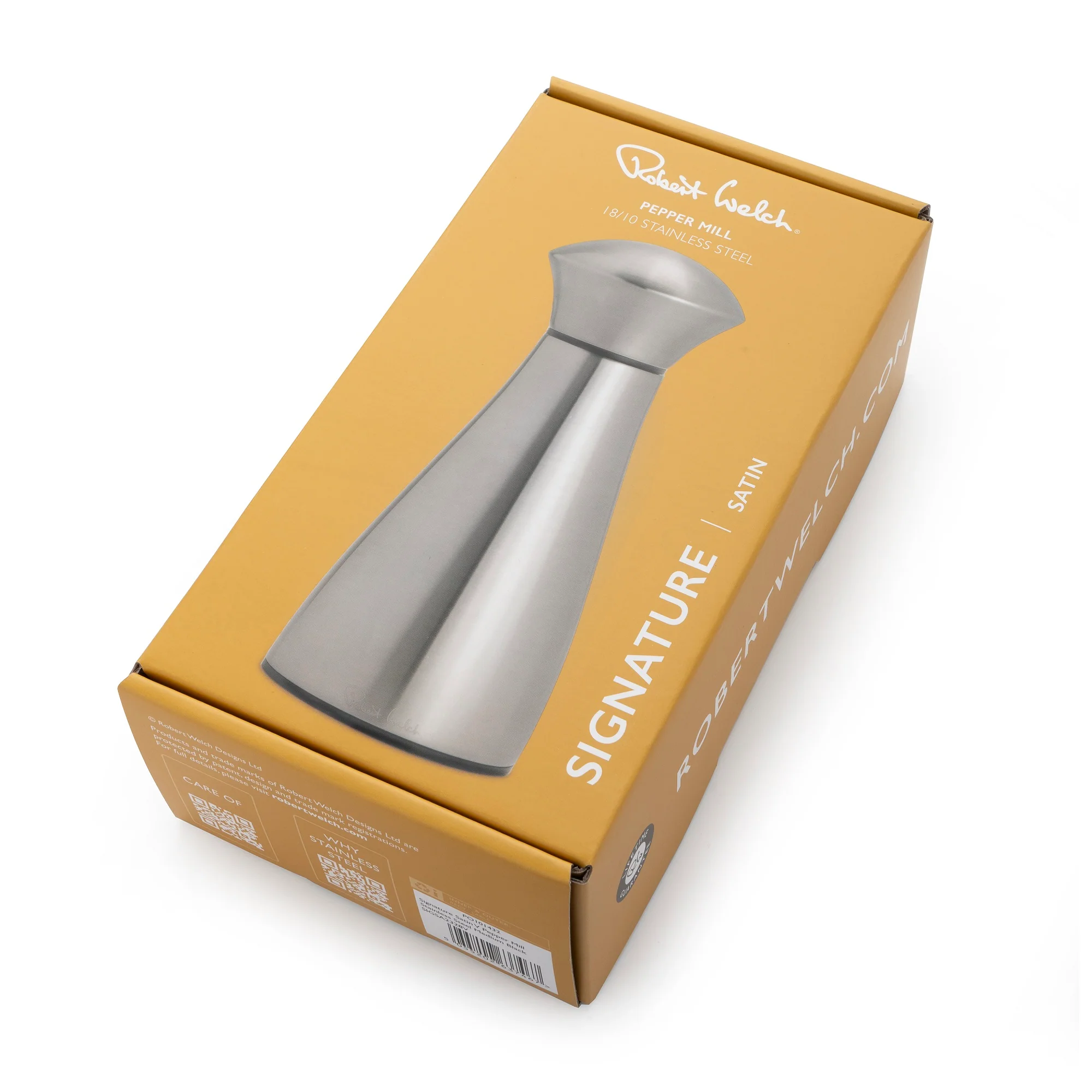 Signature Satin Stainless Steel Medium Black Pepper Mill - Image 3
