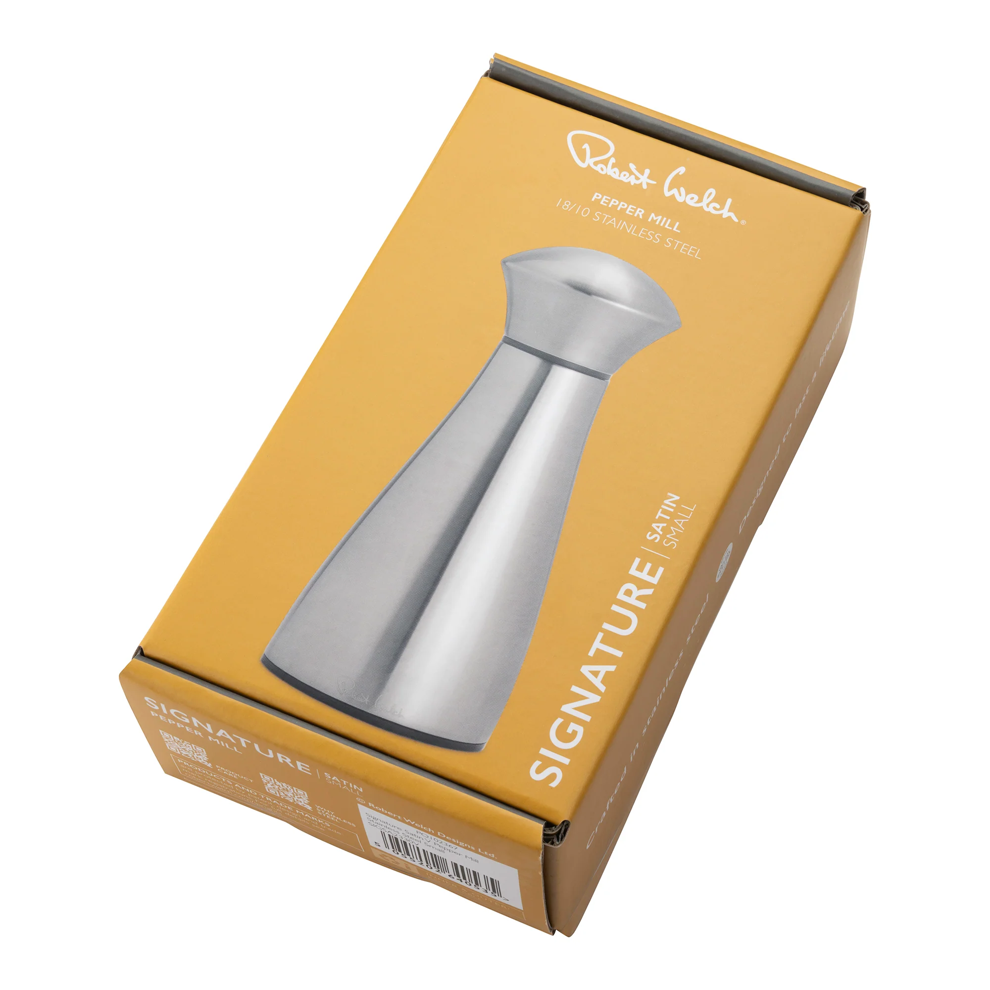 Signature Satin Stainless Steel Small Black Pepper Mill - Image 3