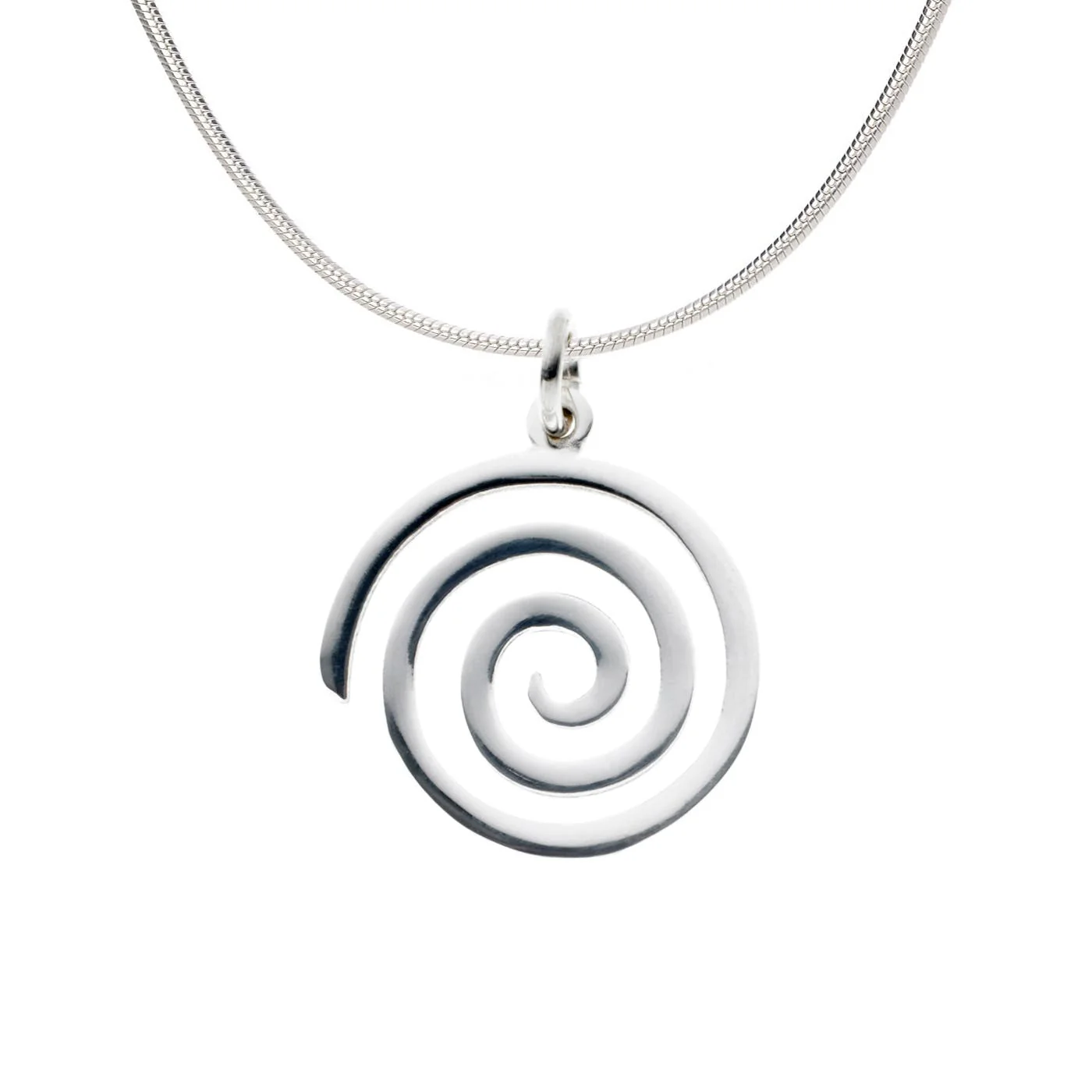 Spiral Drop Necklace and Drop Earrings Set (Small pendant) - Image 3