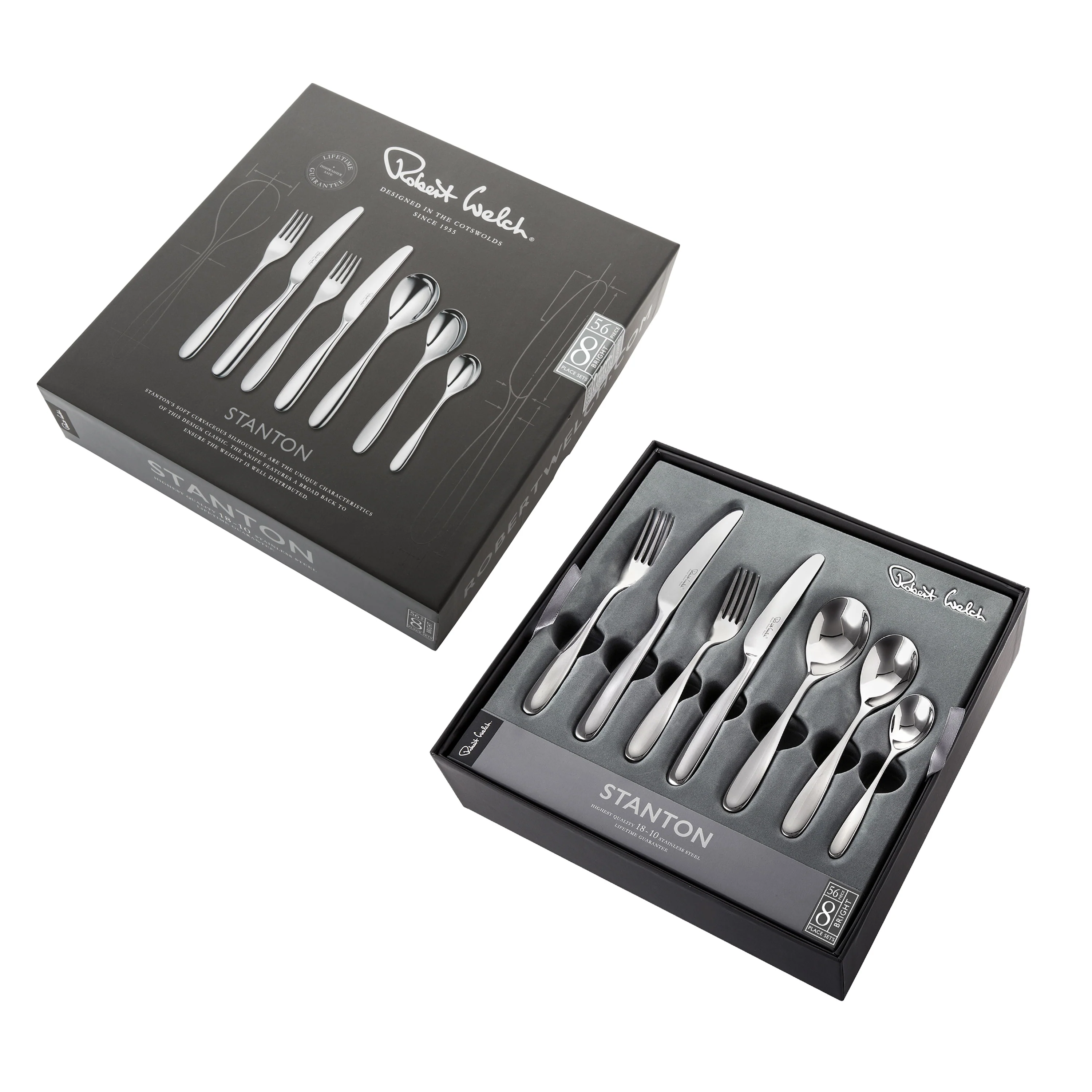 Stanton Bright Cutlery Set, 56 Piece for 8 People - Image 3