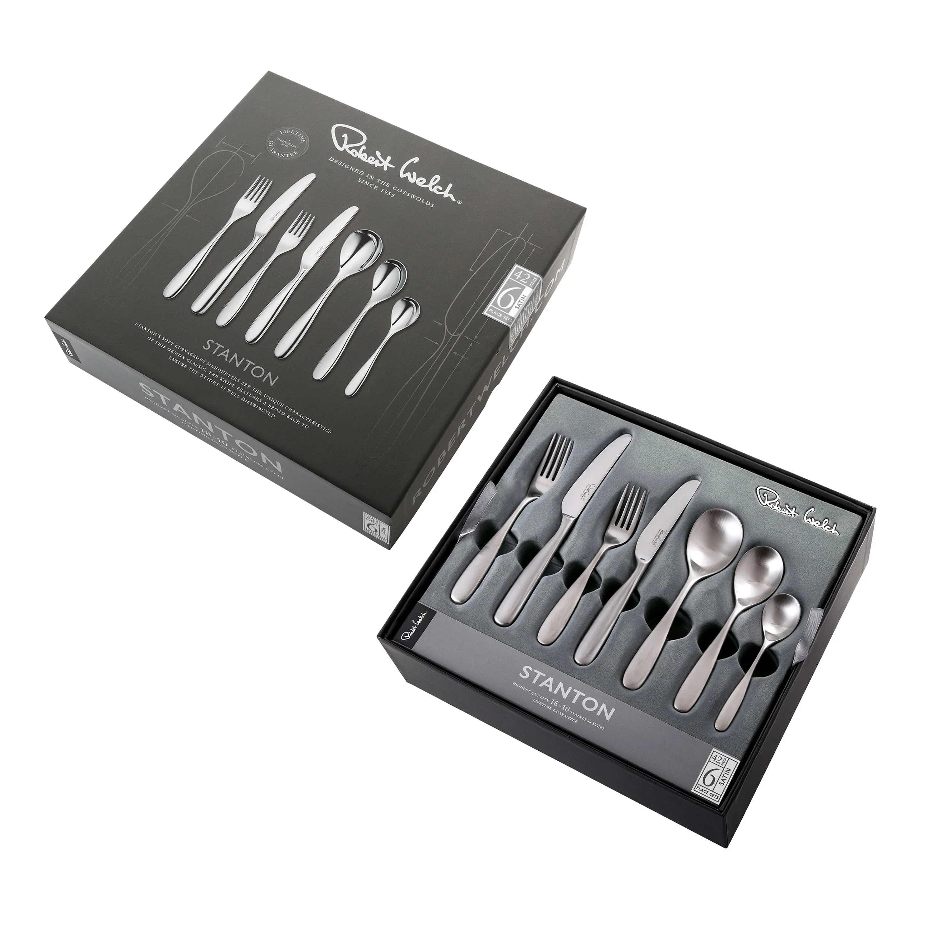 Stanton Satin Cutlery Set, 42 Piece for 6 People - Image 3