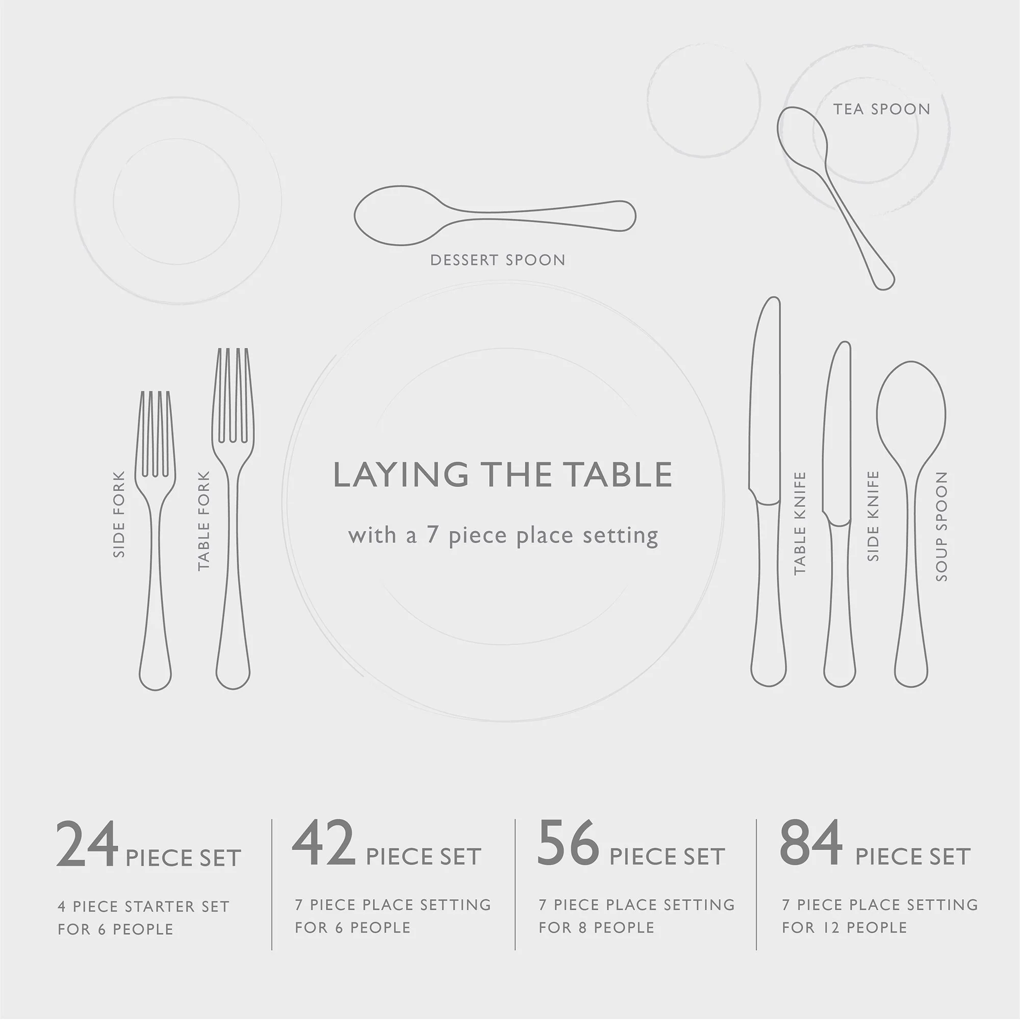 Stanton Satin Cutlery Set, 42 Piece for 6 People - Image 7