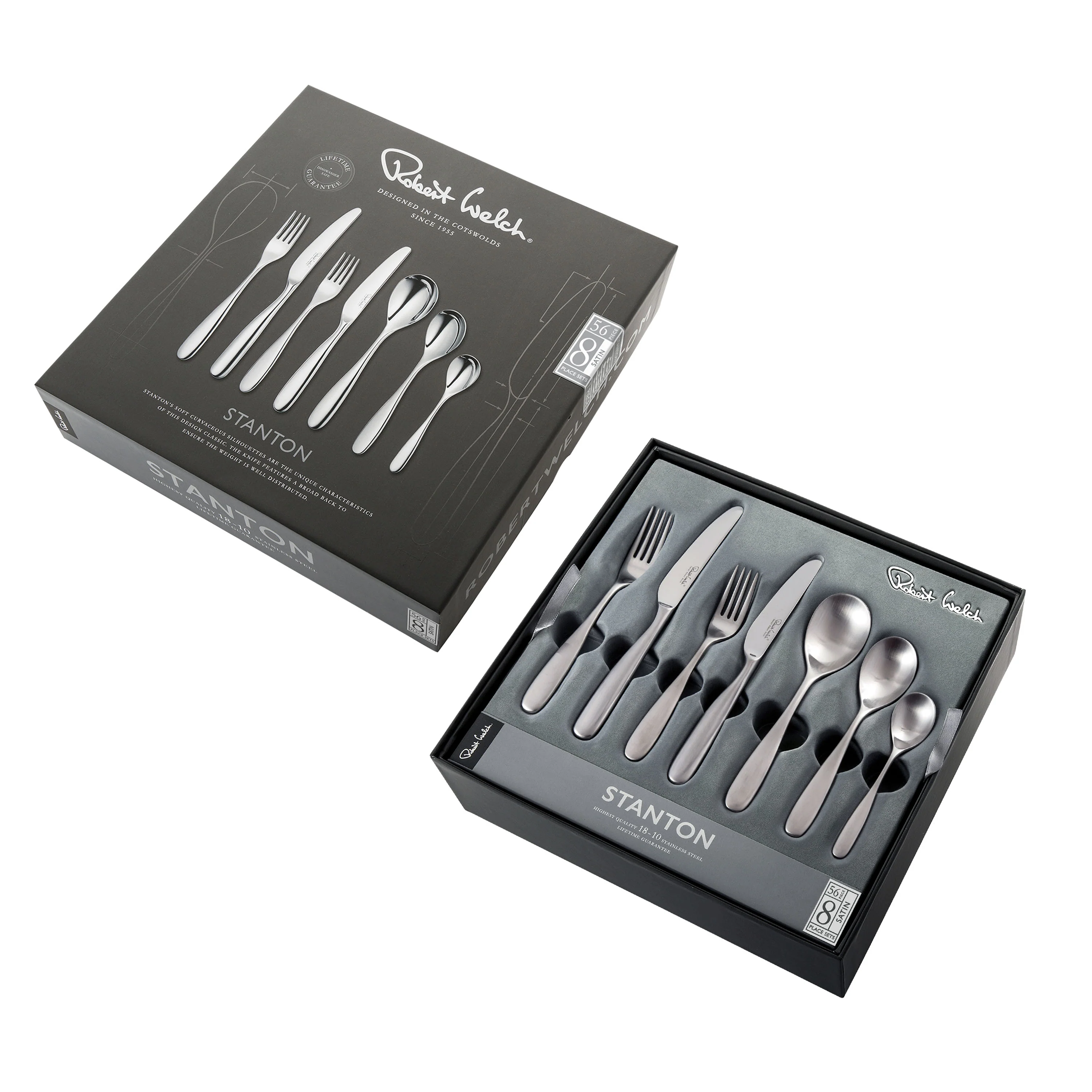 Stanton Satin Cutlery Set, 56 Piece for 8 People - Image 3