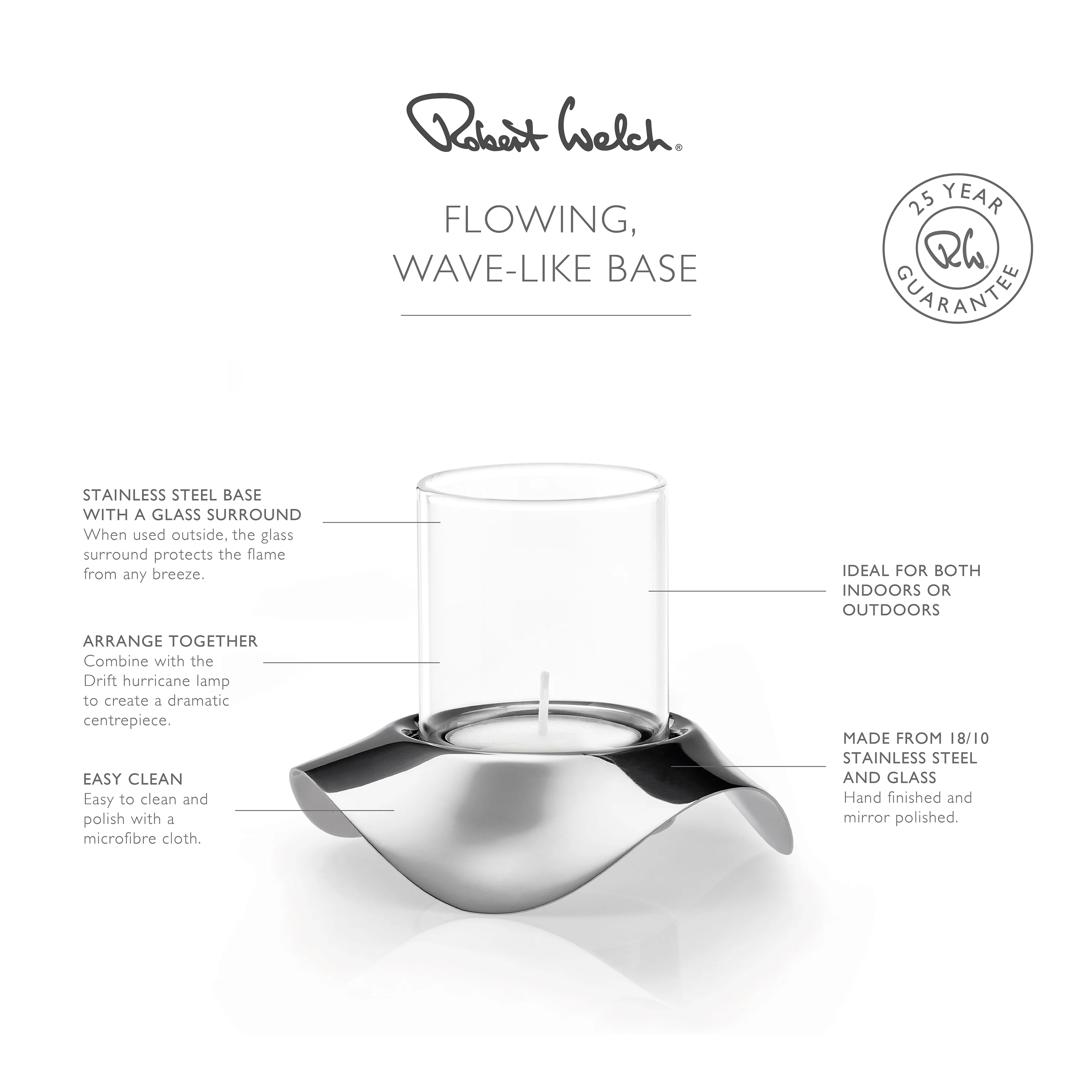 Drift Tealight Holder, Set of 2 - Image 3
