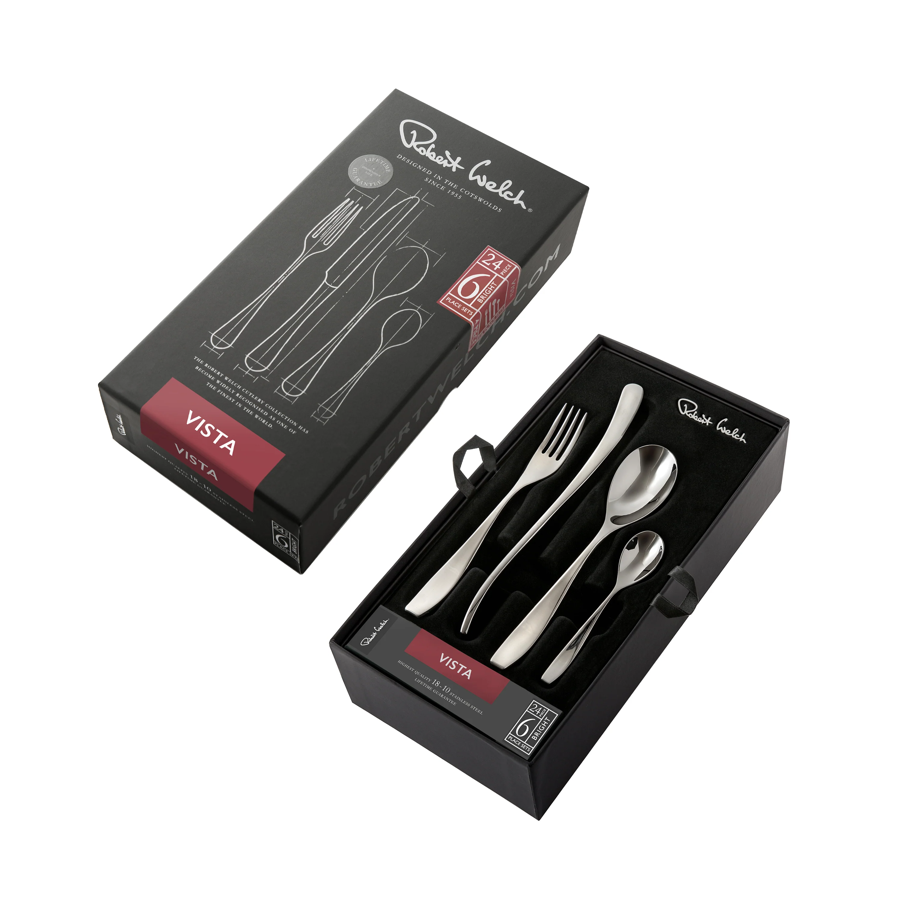 Vista Bright Cutlery Set, 24 Piece for 6 People - Image 3