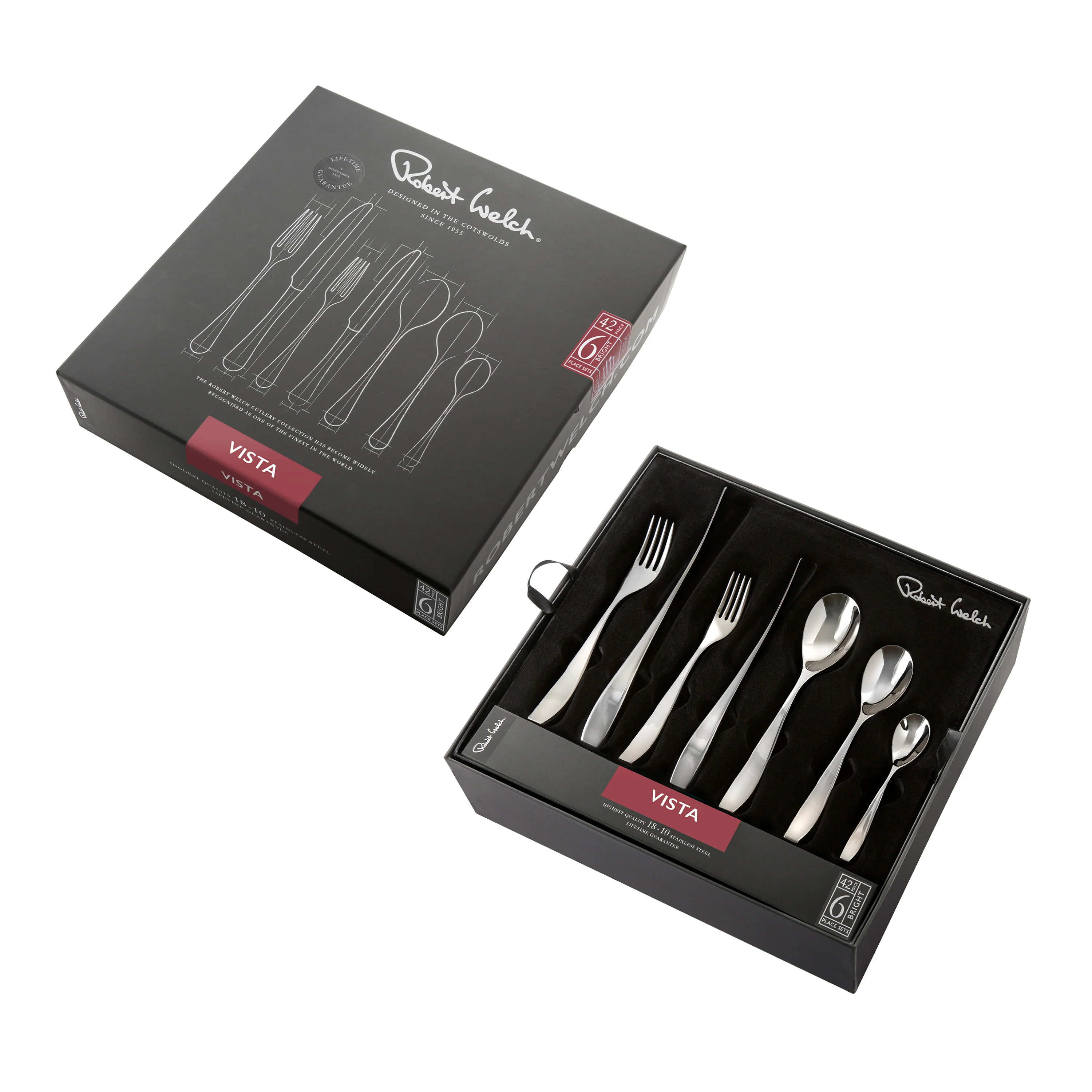 Vista Bright Cutlery Set, 42 Piece for 6 People - Image 3